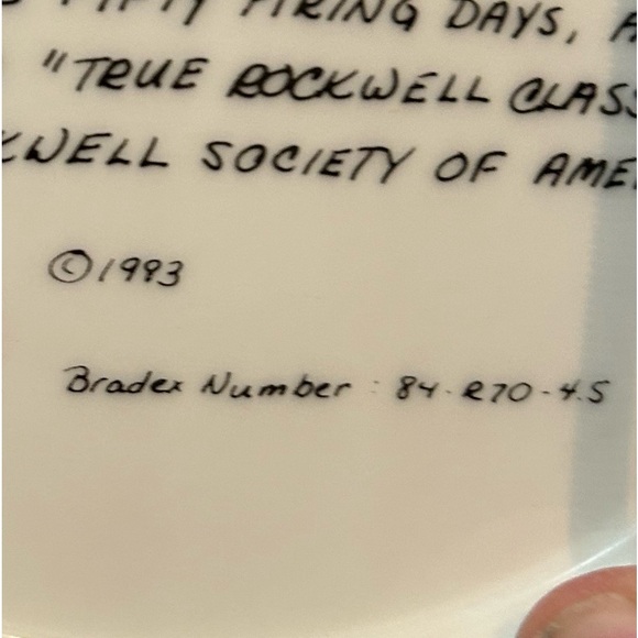 Collector Plate, "Waiting at the Dance" by Norman Rockwell  Edwin M. Knowles - Picture 5 of 7